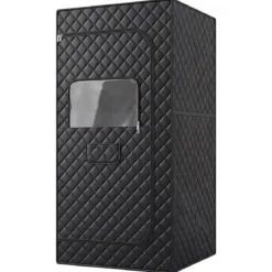 Infrarot Sauna mit 6-stufiger Temperaturregelung Fernbedienung & 9 Timerstufen 90 x 90 x 180 cm