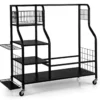 4 in 1 Golf Organizer mit Haken & Korb Golfschläger-Organizer mit Rollen