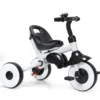 4-in-1 Kinderdreirad Klappbar Baby-Dreirad 3 Räder Fahrrad mit Markise Rosa