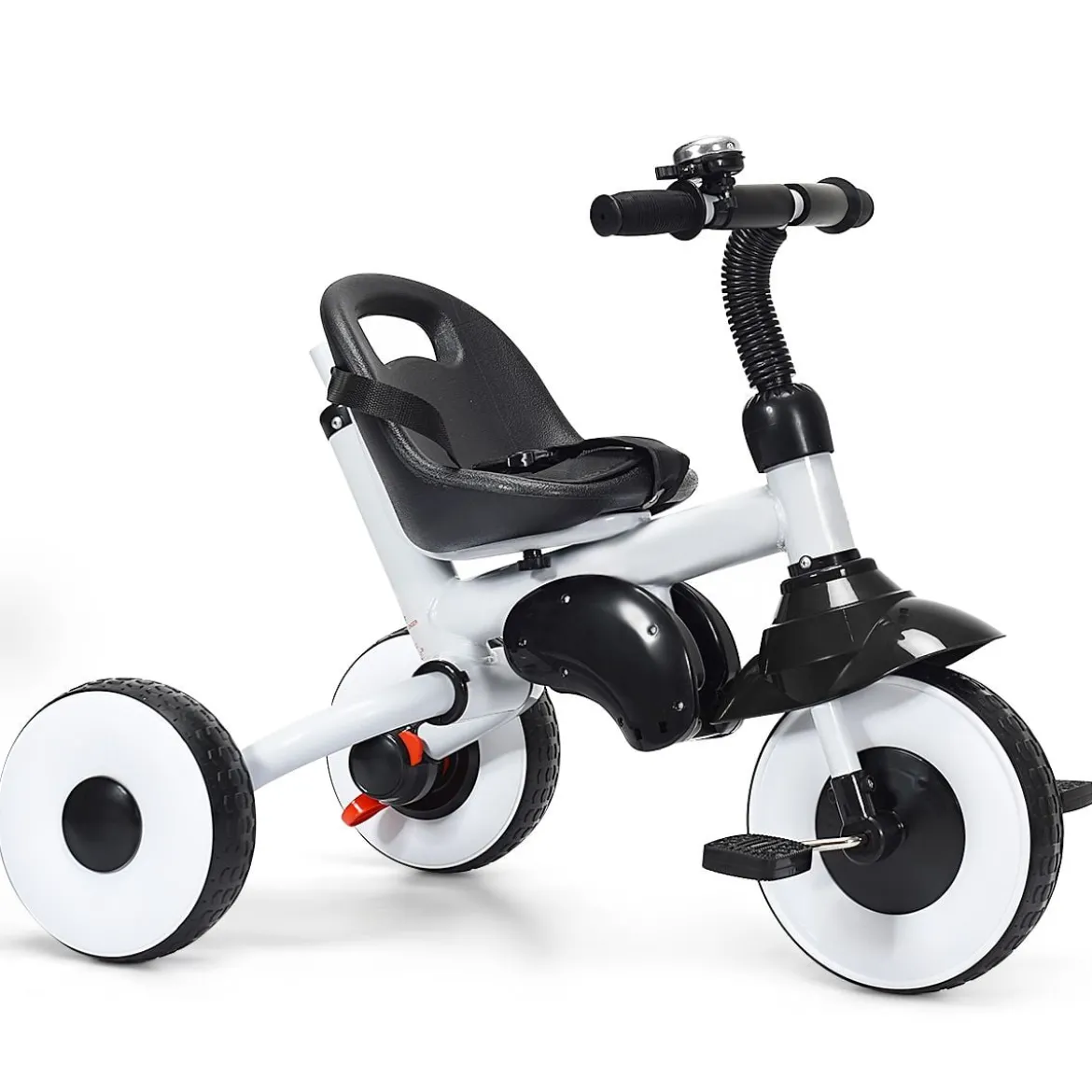 4-in-1 Kinderdreirad Klappbar Baby-Dreirad 3 Räder Fahrrad mit Markise Rosa