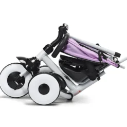 4-in-1 Kinderdreirad Klappbar Baby-Dreirad 3 Räder Fahrrad mit Markise Rosa