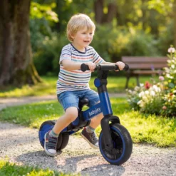 5-in-1 Kinderfahrrad Kinder Balancebike mit abnehmbaren Pedalen verstellbarem Lenker Blau