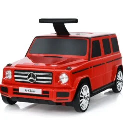 2 in 1 kinderkoffer Spielzeugauto mit klappbarem Griff 60 x 31 x 26 cm Rot