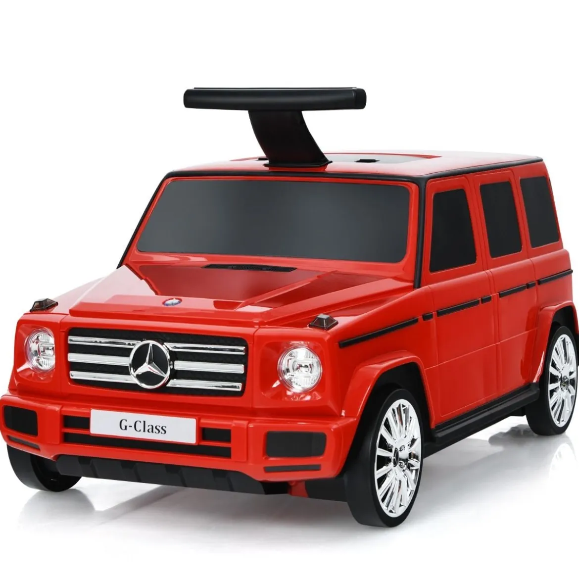 2 in 1 kinderkoffer Spielzeugauto mit klappbarem Griff 60 x 31 x 26 cm Rot