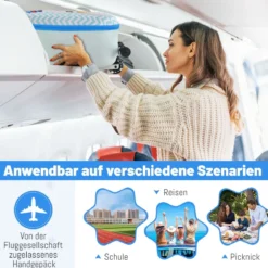 2 in 1 Kinderkoffer und Scooter mit LED Räder 26L Kindertrolley mit Bremse Esel