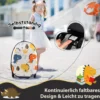 2 in 1 Kinderkoffer und Scooter mit LED Räder 26L Kindertrolley mit Bremse Dinosaurier