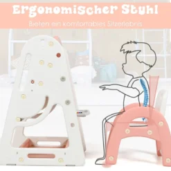 2 in 1 Kinder-Kunststaffelei Doppelseitige Magnetische Tafel und Kinderbuchständer Orange