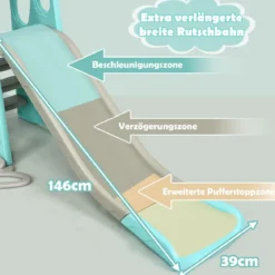4 in 1 Kinder Spielplatz Kinder Rutsche & Schaukel Gartenschaukel Grün