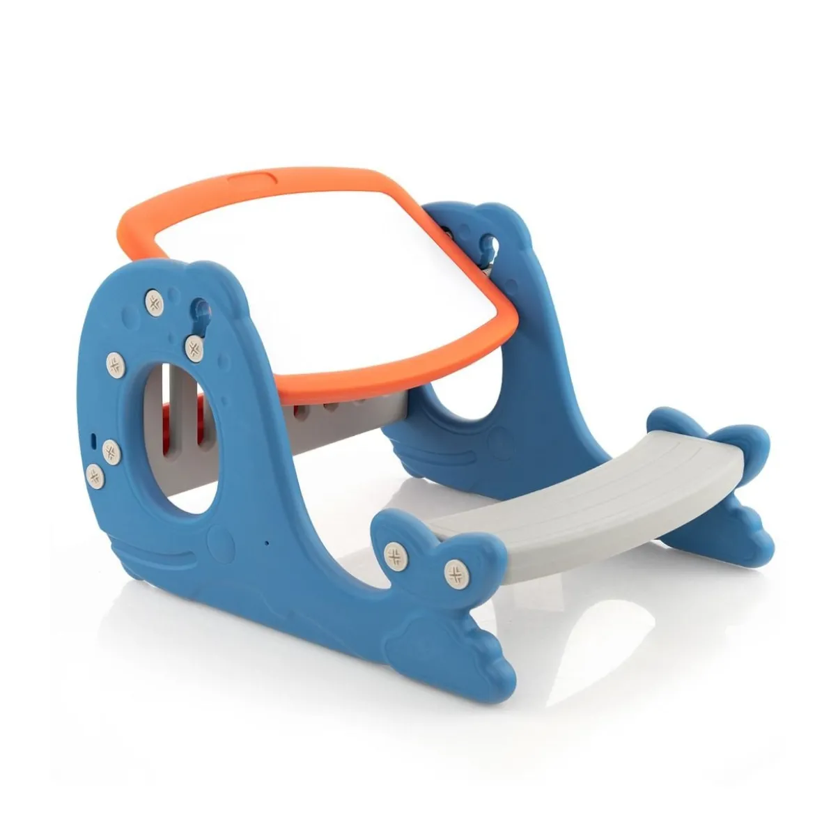 4 in 1 Kinder Staffelei in Walform mit Bank & doppelseitiger Tischplatte & Whiteboard