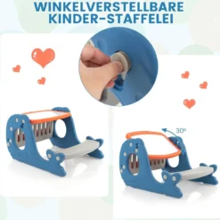 4 in 1 Kinder Staffelei in Walform mit Bank & doppelseitiger Tischplatte & Whiteboard