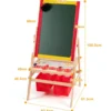 3 in 1 Kinder Staffelei Kindertafel doppelseitig Whiteboard & Kreidetafel 52,5x51,5x106,5 cm