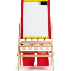 3 in 1 Kinder Staffelei Kindertafel doppelseitig Whiteboard & Kreidetafel 52,5x51,5x106,5 cm