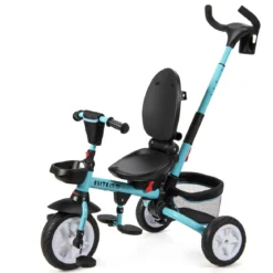 6-in-1 Kinderwagen mit Dach & Sicherheitsgurt für Kinder im Alter von 12 - 50 Monaten Blau