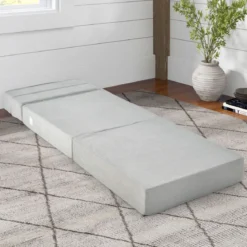 3 in 1 Klappbares Schlafsofa mit Waschbarem Bezug Extra Dick Schaumstoff (15cm) Grau