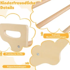 8 in 1 Kletterbogen mit Aufbewahrungsbox Klettergerüst zum Klettern Wippen Krabbeln 90 x 50 x 48 cm