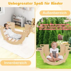 8 in 1 Kletterbogen mit Aufbewahrungsbox Klettergerüst zum Klettern Wippen Krabbeln 90 x 50 x 48 cm