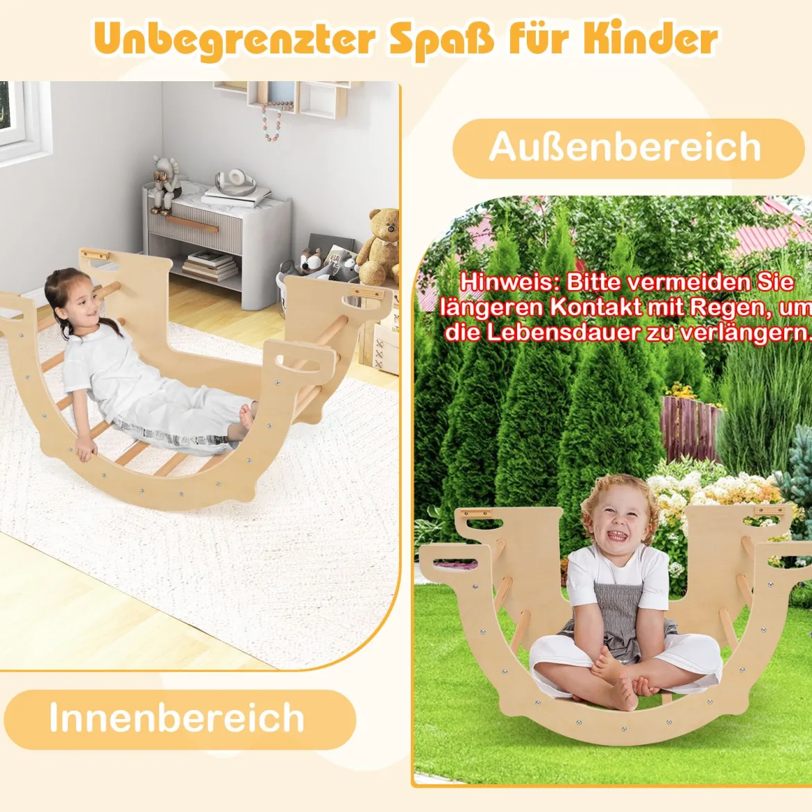 8 in 1 Kletterbogen mit Aufbewahrungsbox Klettergerüst zum Klettern Wippen Krabbeln 90 x 50 x 48 cm