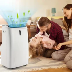 5 in 1 Klimagerät 14000 BTU Heiz&Kühl&Ventilator&Entfeucht Tragbare Klimaanlage für 40 ㎡ 44,5 x 39 x 77 cm Weiß