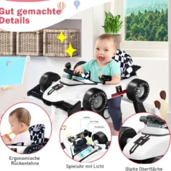 4 in 1 Lauflernhilfe Lauflernwagen Klappbar mit Einstellbarer Höhe 15kg Belastbar