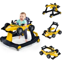 4 in 1 Lauflernhilfe Lauflernwagen Klappbar mit Einstellbarer Höhe 15kg Belastbar
