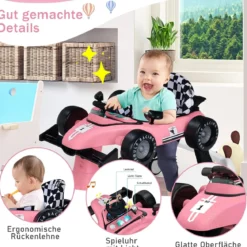 4 in 1 Lauflernhilfe Lauflernwagen Klappbar mit Einstellbarer Höhe 15kg Belastbar