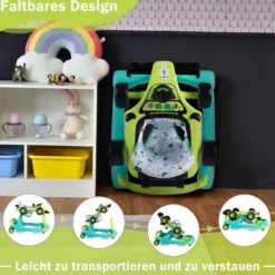 4 in 1 Lauflernhilfe Lauflernwagen Klappbar mit Einstellbarer Höhe 15kg Belastbar