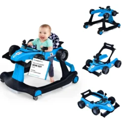 4 in 1 Lauflernhilfe Lauflernwagen Klappbar mit Einstellbarer Höhe 15kg Belastbar