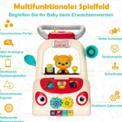 2 in 1 Lauflernwagen Lauflernwagen für Kinder Baby Walker 56 x 46 x 42 cm Bunt