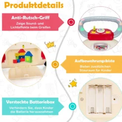 2 in 1 Lauflernwagen Lauflernwagen für Kinder Baby Walker 56 x 46 x 42 cm Bunt