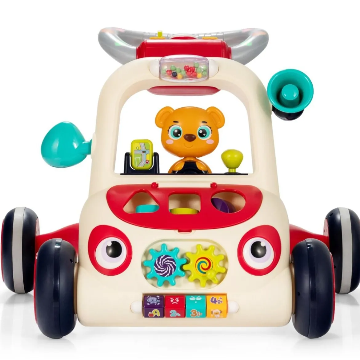 2 in 1 Lauflernwagen Lauflernwagen für Kinder Baby Walker 56 x 46 x 42 cm Bunt