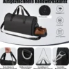 2-in-1 50L Handgepäcktasche & Kleiderhängetasche mit Schuhfach & Verstellbarem Schultergurt