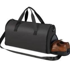 2-in-1 50L Handgepäcktasche & Kleiderhängetasche mit Schuhfach & Verstellbarem Schultergurt