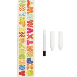 3-in-1 Maltafel für Kinder Doppelseitige Standtafel mit Whiteboard Natur