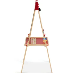 3-in-1 Maltafel für Kinder Doppelseitige Standtafel mit Whiteboard Natur