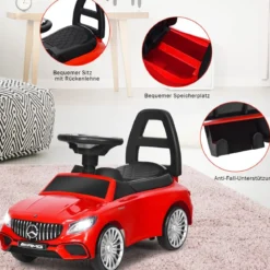 2 in 1 Mercedes Benz AMG Kinderauto und Schiebeauto Kinderauto Rutscher 68 x 31,5 x 42,5 cm Rot