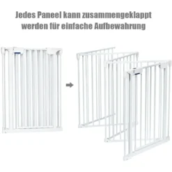 5-in-1 Metall-Laufstall Laufstall Sicherheitsabsperrung 58 x 74 cm Weiß