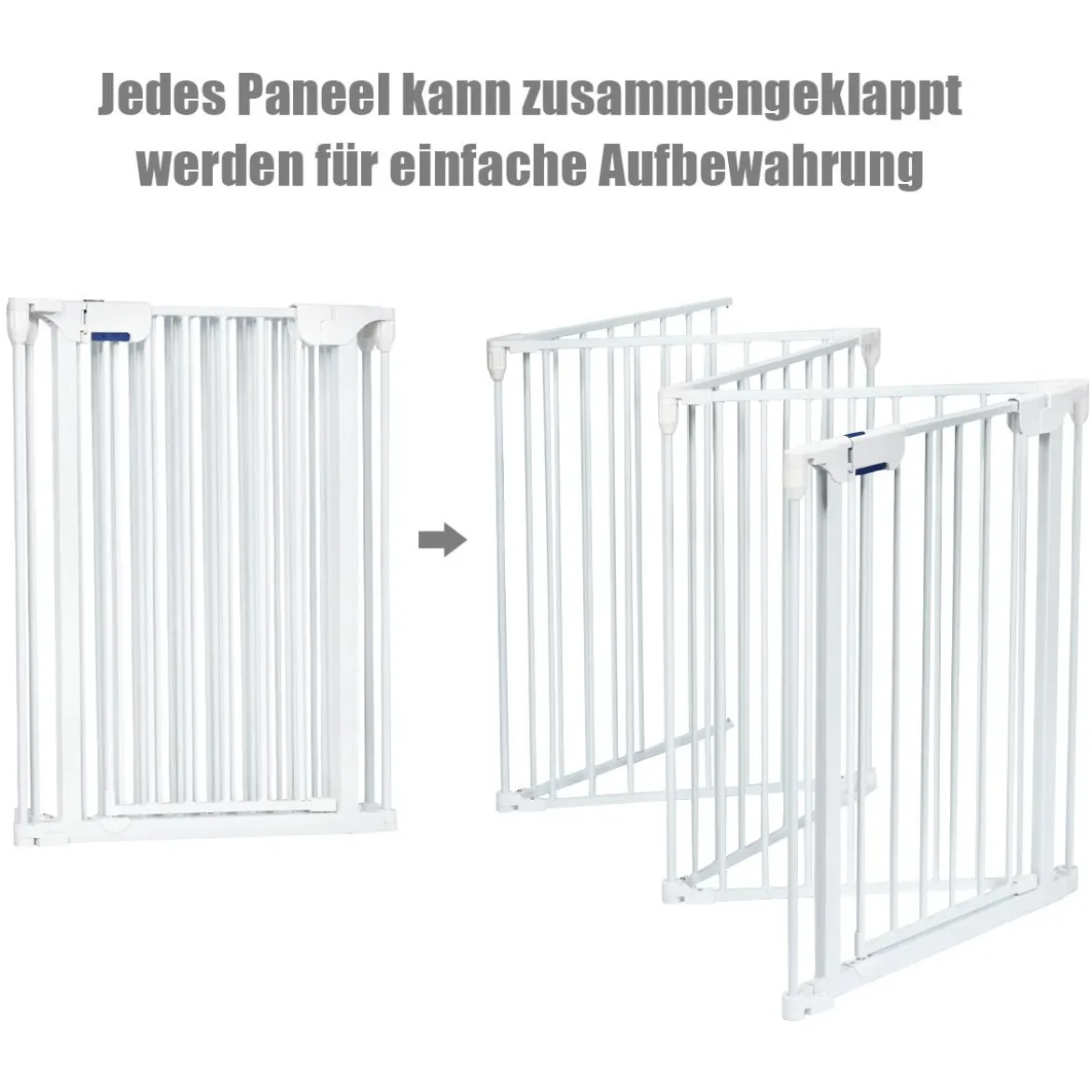 5-in-1 Metall-Laufstall Laufstall Sicherheitsabsperrung 58 x 74 cm Weiß