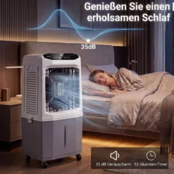 3 in 1 Mobiler Luftkühler & Kühlventilator mit Fernbedienung 26L Wassertank 12H Timer 2 Modi