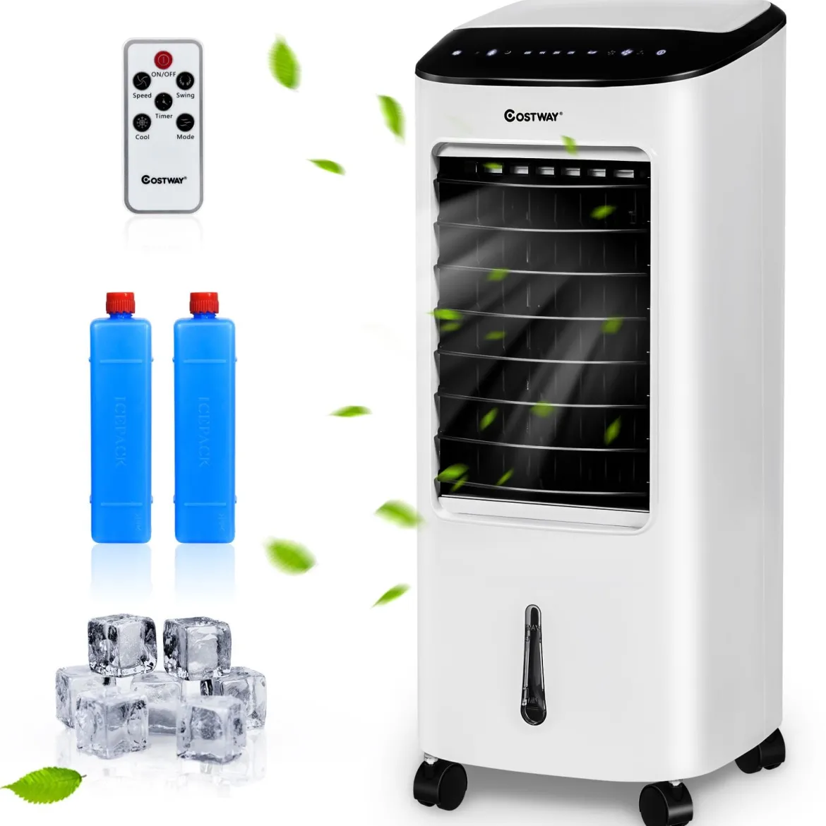3 in 1 Mobile Ventilator Luftbefeuchter Luftreiniger 65W / 7L Tank / 7,5H Timer / Fernbedienung