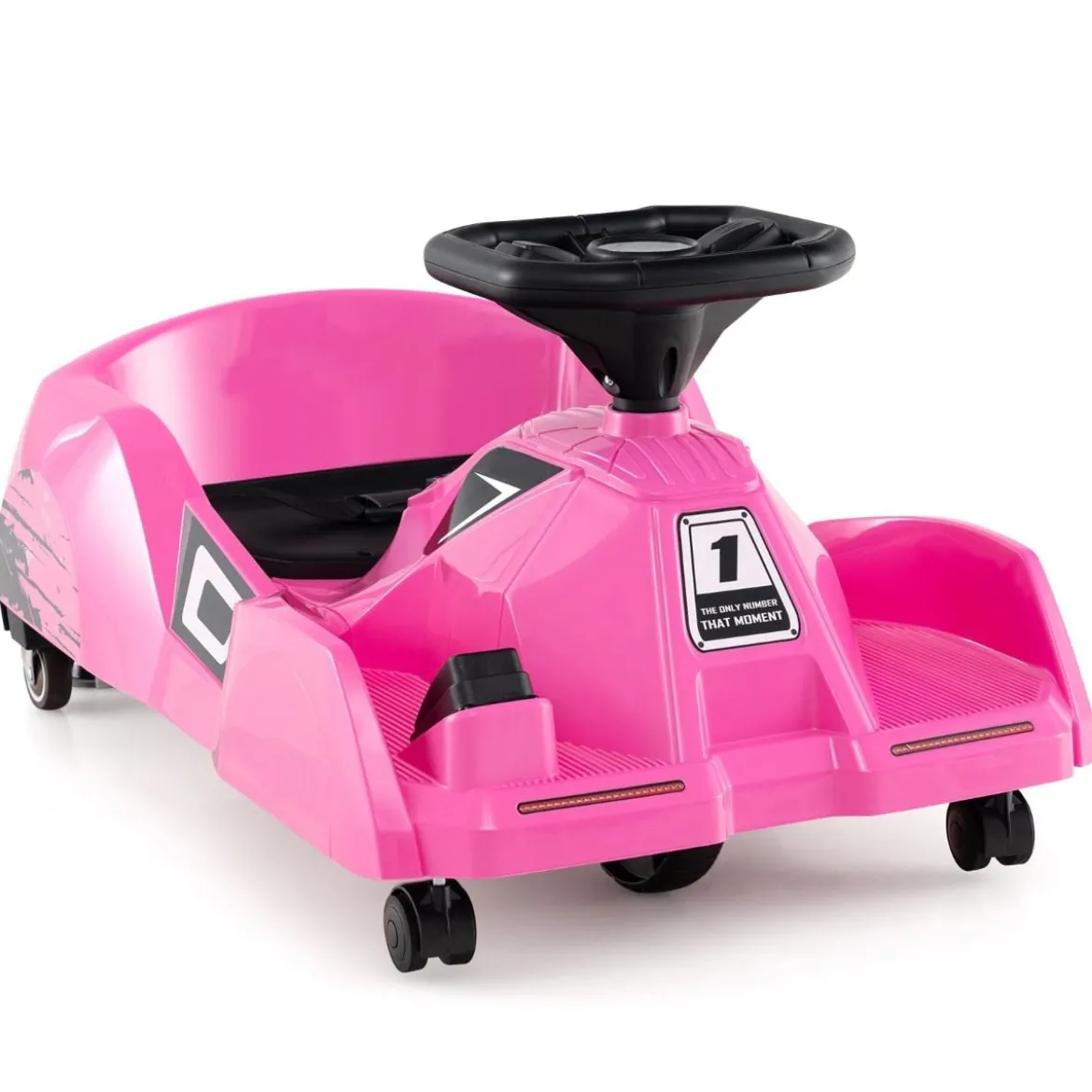 3 in 1 Reinigungs Kinder Elektro Gokart 12V Cleaning Drift Kart mit Abnehmbarem Mopp Rosa