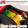 2 in 1 Rutschauto Polizeiauto mit Lenkrad & Stauraum Rutscher Auto Schiebeauto Rot