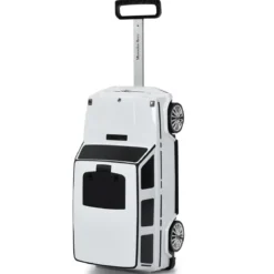 2 in 1 Rutschauto und Kinderkoffer mit klappbarem Griff 60 x 31 x 26 cm Weiß
