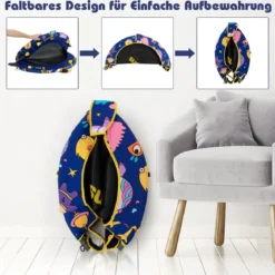 2 in 1 Schaukel- und Trampolin-Set für Kinder mit Handlauf Ø 92 x 70 cm Blau