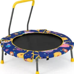 2 in 1 Schaukel- und Trampolin-Set für Kinder mit Handlauf Ø 92 x 70 cm Blau