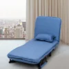 3 in 1 Schlafsessel Schlafsofa Klappbett Gästebett Klappsessel Blau