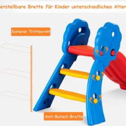 2-in-1 Spiel-Set Faltbare Rutsche Kinder Rutschbahn Kinderrutsche Gartenrutsche für Indoor und Outdoor