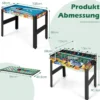12 in 1 Spieltisch mit Tischfußball & Airhockey & Billard & Tischtennis & Schach & Bowling & Shuffleboard
