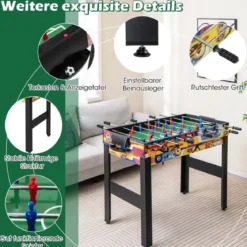 12 in 1 Spieltisch mit Tischfußball & Airhockey & Billard & Tischtennis & Schach & Bowling & Shuffleboard