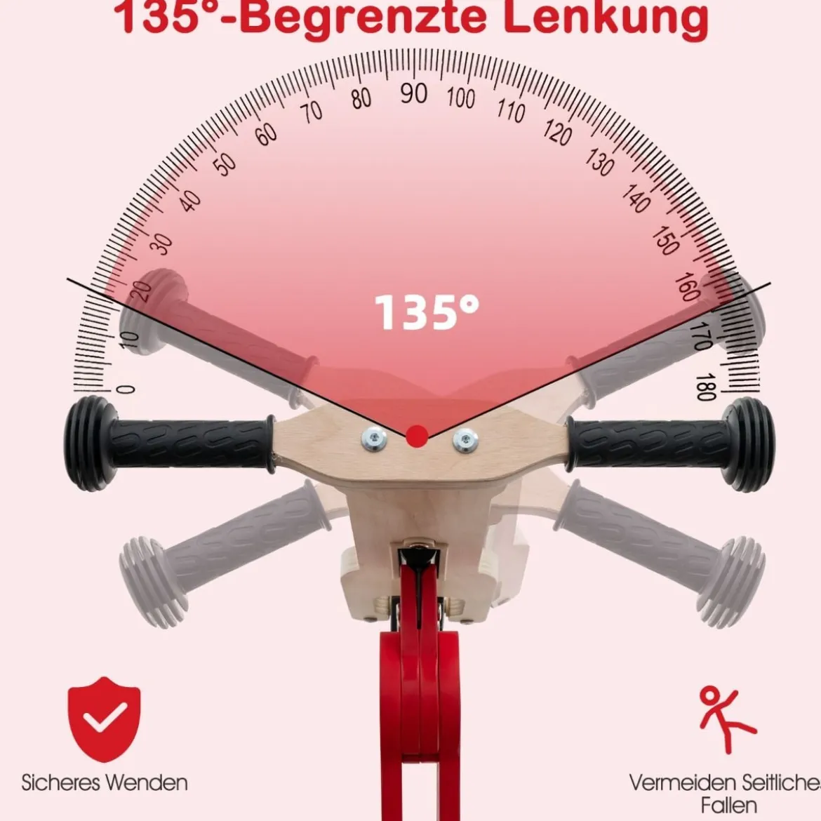 2 in 1 Umwandelbarer Kinderroller Laufrad mit Rutschfestem Lenker & Abnehmbarem Sitz