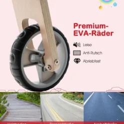 2 in 1 Umwandelbarer Kinderroller Laufrad mit Rutschfestem Lenker & Abnehmbarem Sitz
